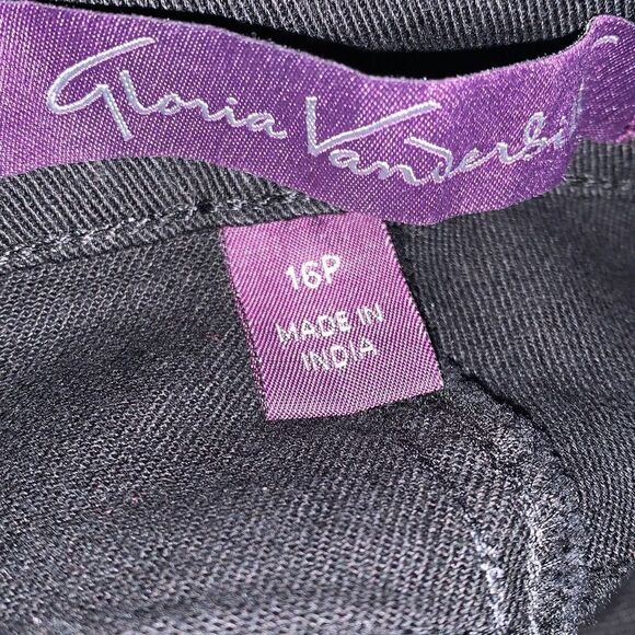 Gloria Vanderbilt Black Classic Stretch Amanda Jeans 16P - Picture 3 of 16